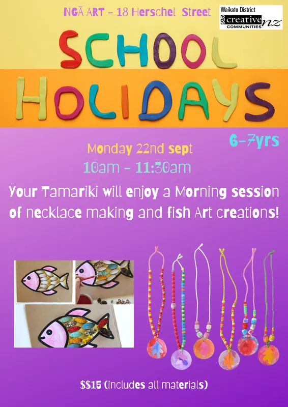 Holiday Workshop 6 & 7 year olds 🐠 Fish Art and Necklace Making