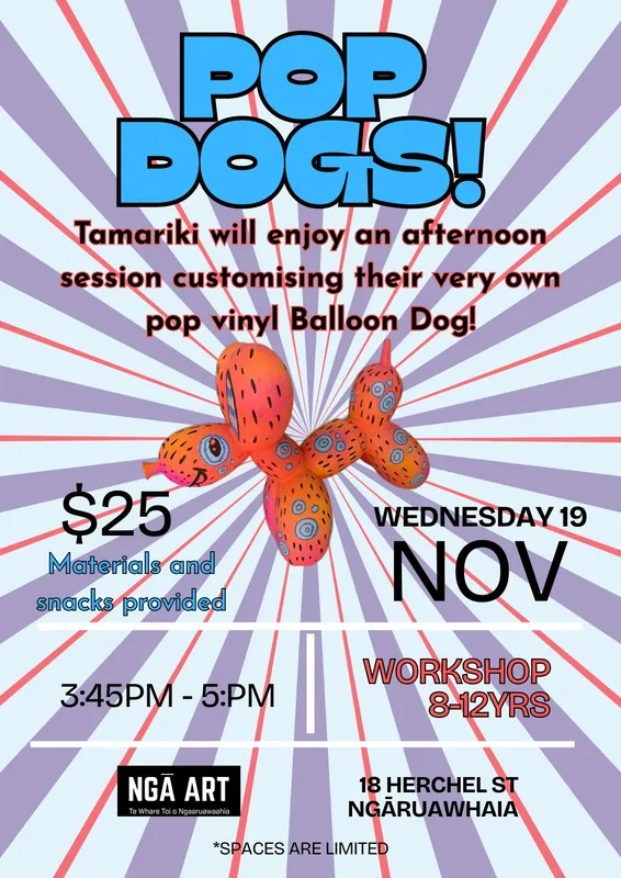 Workshop 8 - 12 yrs 🐕 Pop Dogs