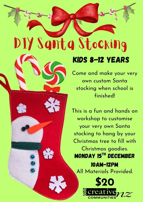 DIY Santa Stocking - Christmas Festival Workshop - 8-12 yrs
