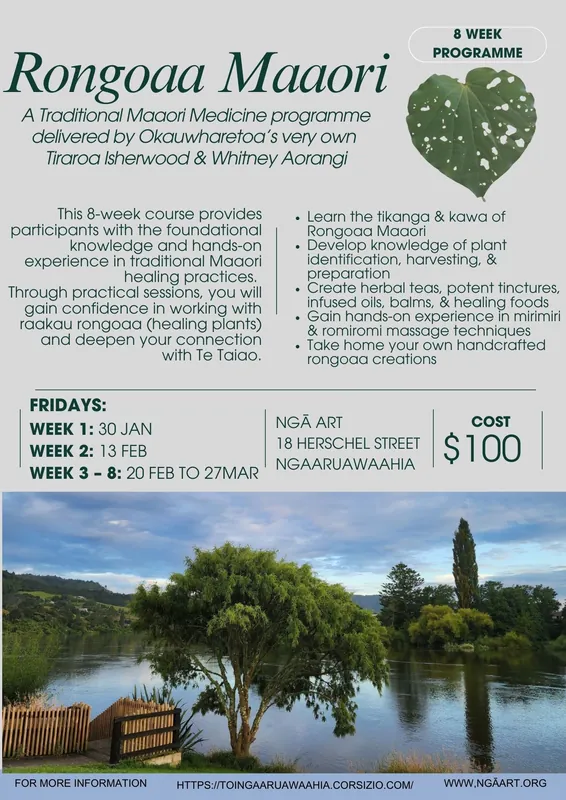 Rongoaa Maaori- 8 week course - Term 1 2026