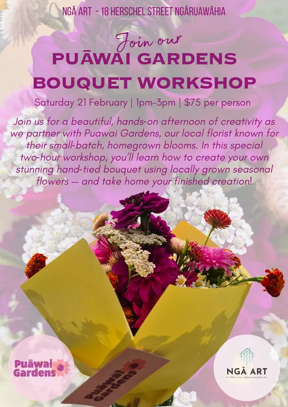 Puāwai Gardens Bouquet Workshop