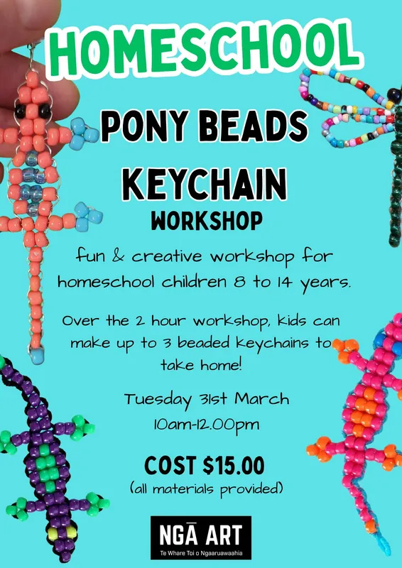 Homeschoolers Pony Beads Keychain Workshop for 8 to 12 year olds
