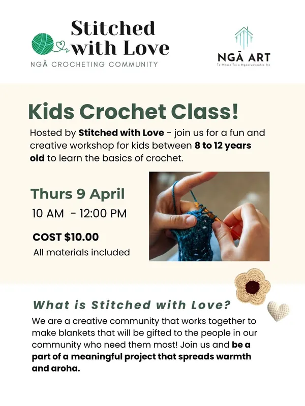 Stitched With Love - Kids Crochet Class 8-12 yrs