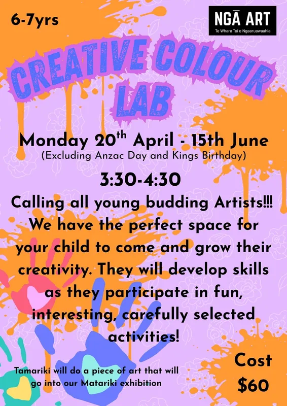 Creative Colour Lab with Monique  6 & 7 yrs Term  2 2026