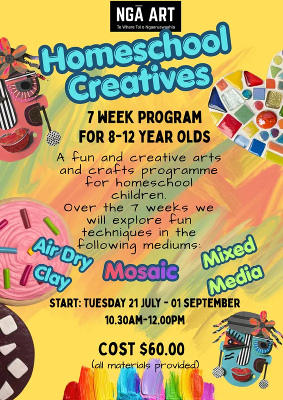 Homeschool Creatives for 8 to 12 year olds