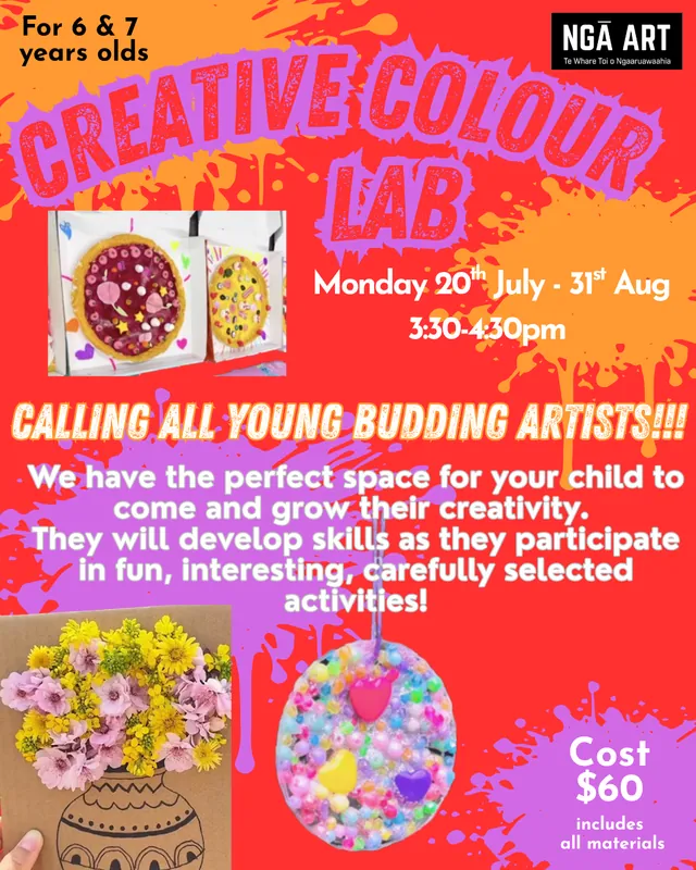 Creative Colour Lab with Monique  6 & 7 yrs Term  3 2026