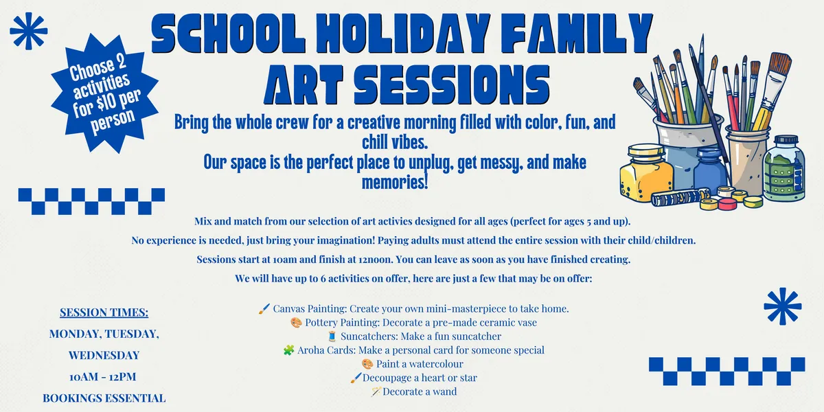 School Holiday Family  Art Sessions - Tuesday