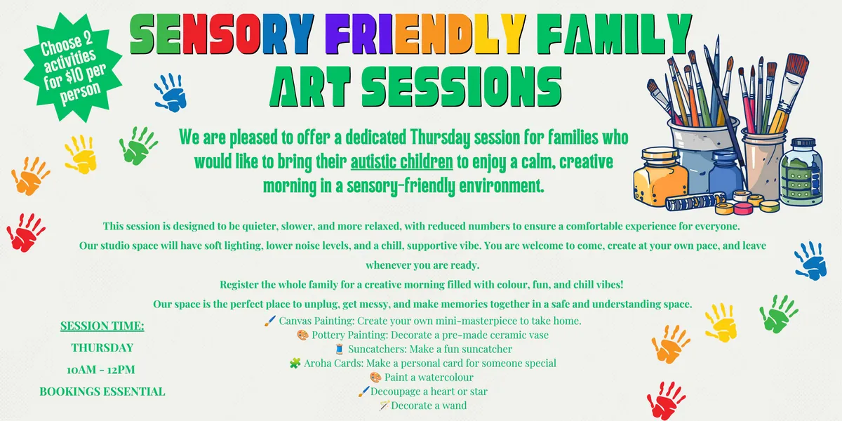 Sensory-Friendly Family Art Sessions – Thursday