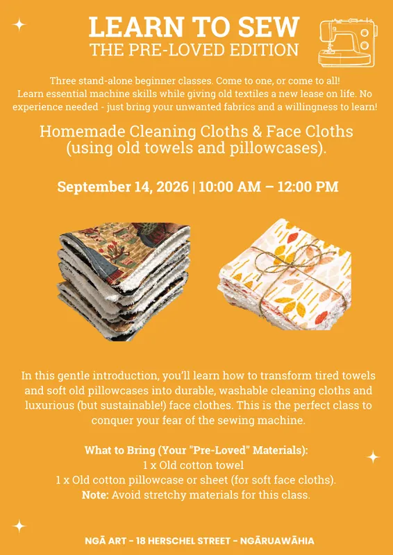 Learn to Sew ✦ The Pre-Loved Edition ✦ Face Cloths