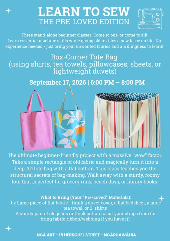 Learn to Sew ✦ The Pre-Loved Edition ✦ A Tote Bag