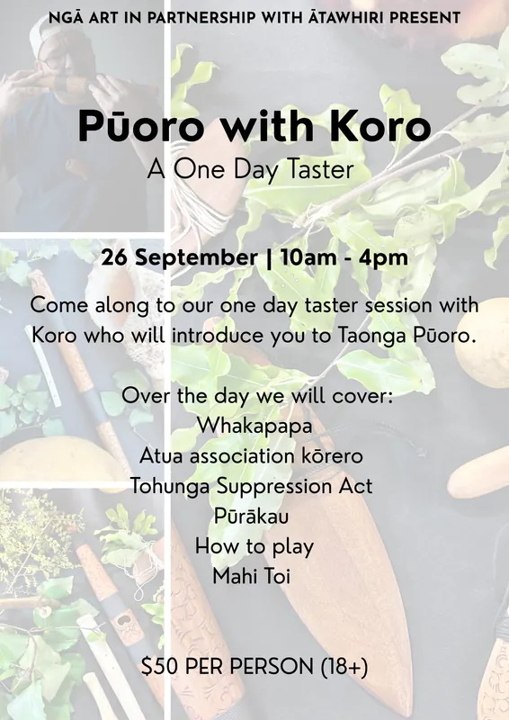 Pūoro with Koro - A one day workshop