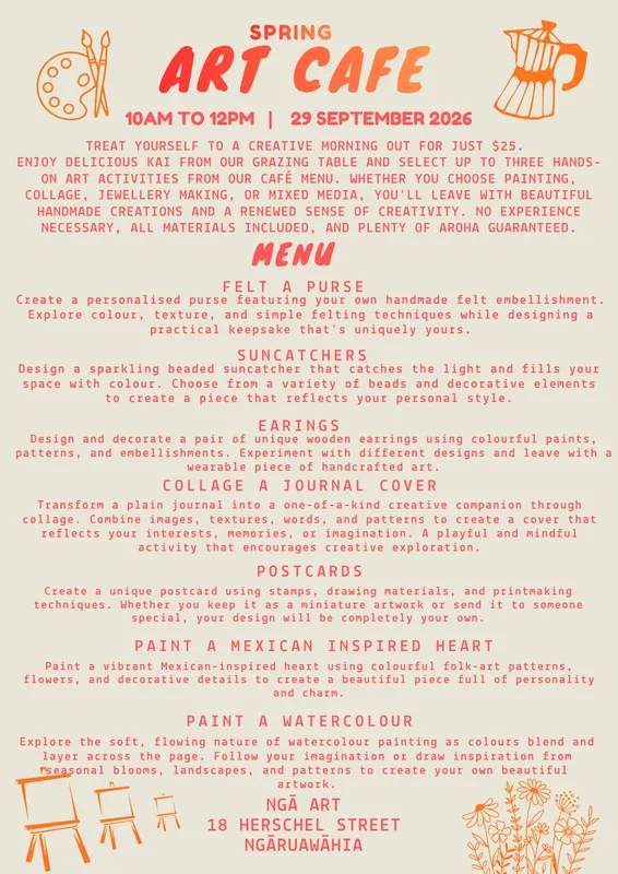 Spring Art Cafe at NGĀ ART