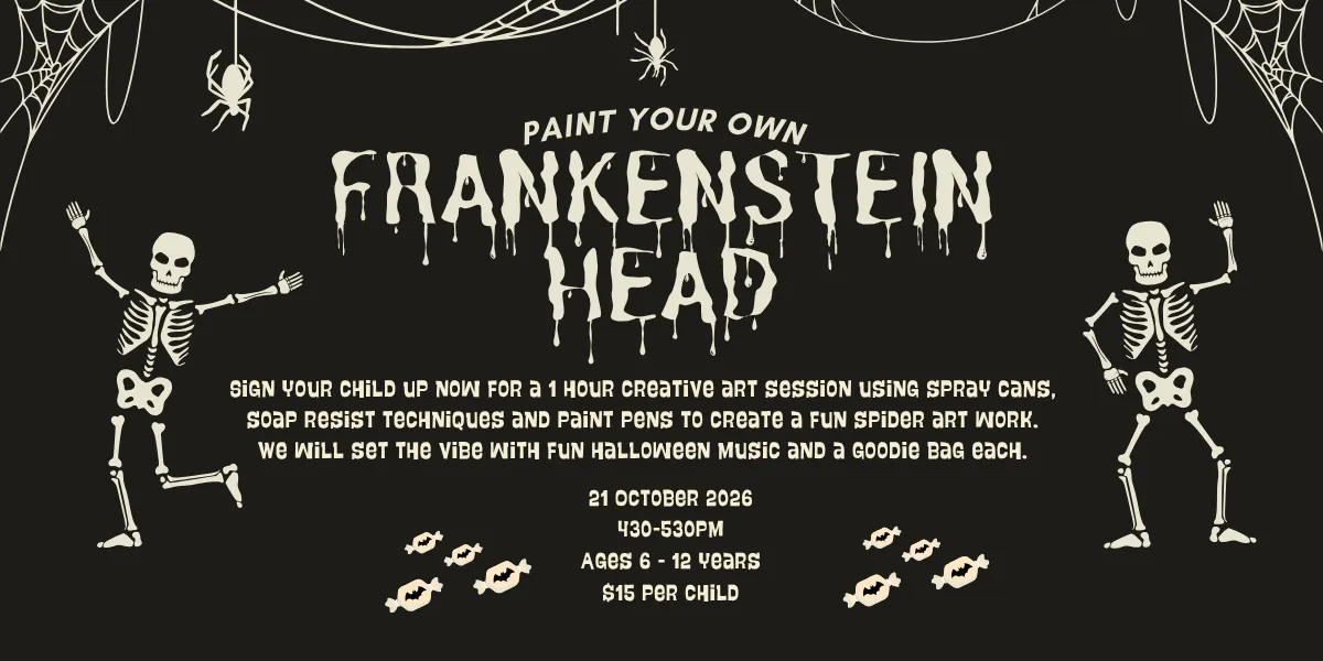 Paint Your Own Frankenstein Head Workshop 🎃🧪