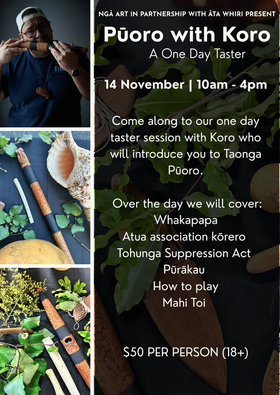 Pūoro with Koro - A one day workshop