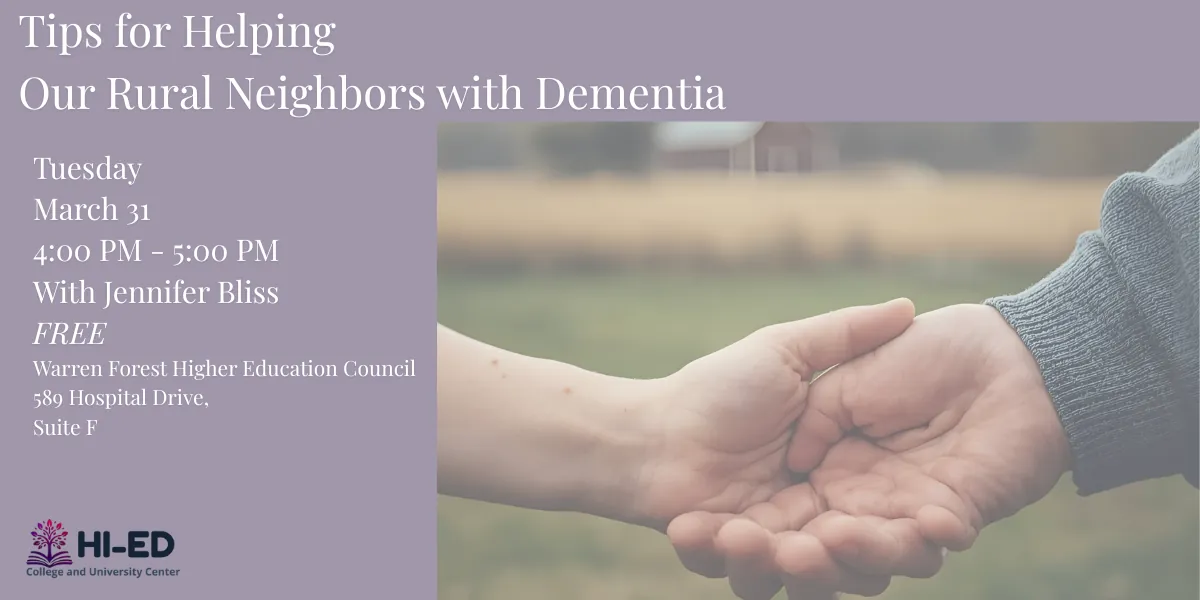 Tips for Helping Our Rural Neighbors with Dementia