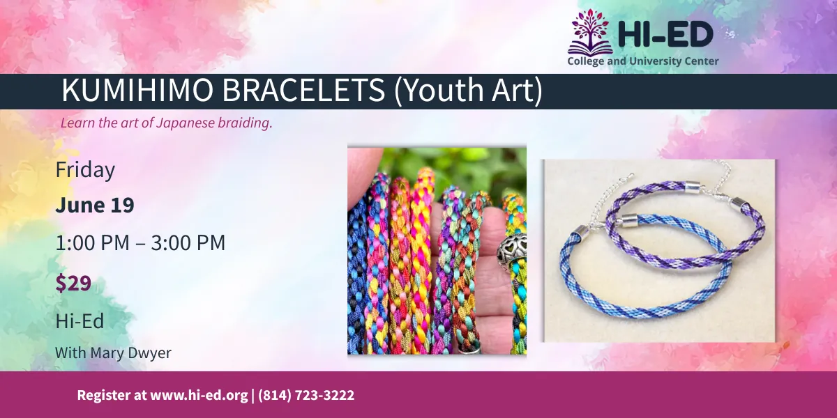 Kumihimo Bracelet (Youth Art Workshop)