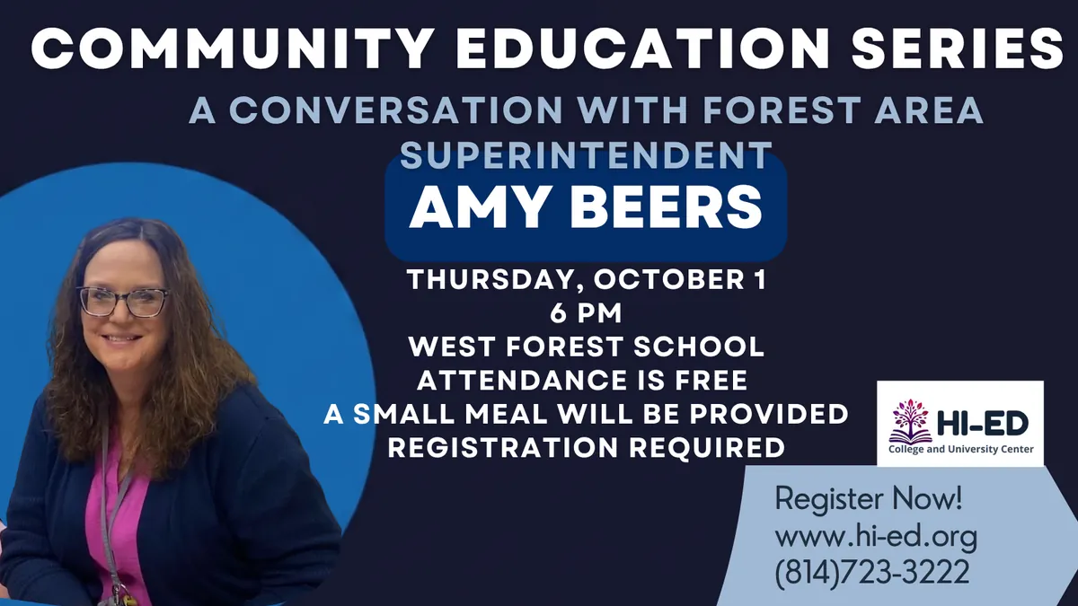 Community Education Series: A Conversation with Forest Area Superintendent Amy Beers