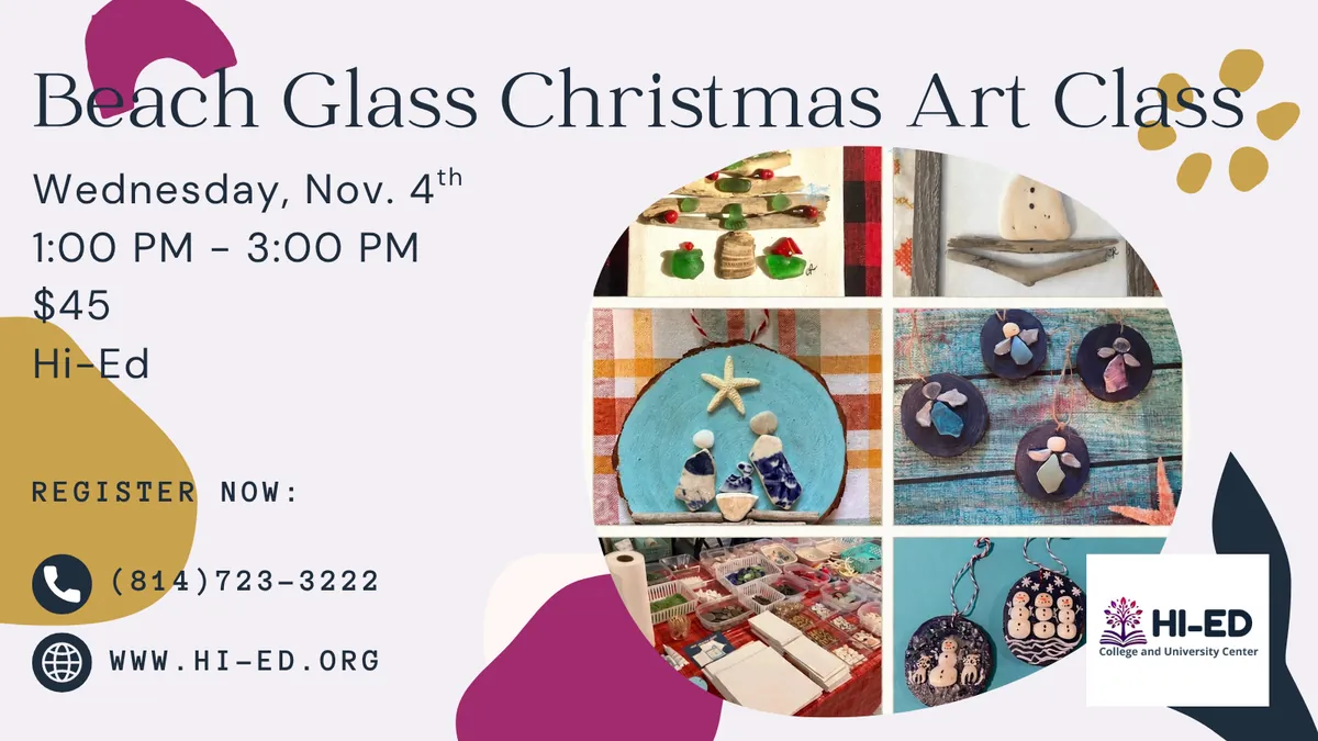 Beach Glass Christmas Art Class