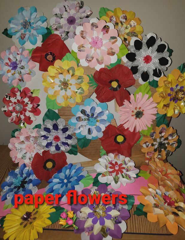 Seasonal Paper Flowers Galore  Wednesday 10:00 to 11:30 -- (Roxanna Hutchison)