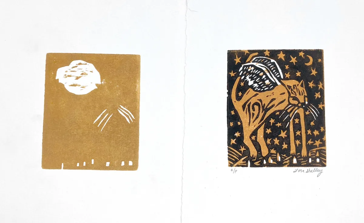Two Day Workshop - Lino-Cut Halloween Cards with Lora Shelley (NPS)