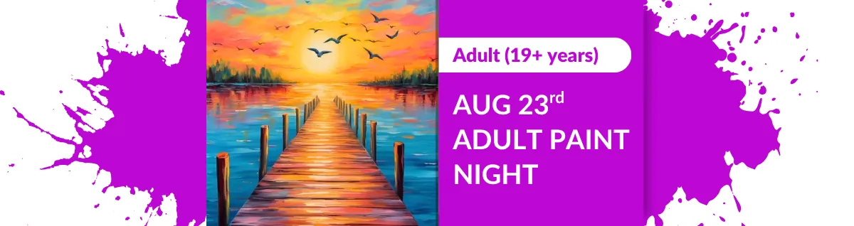 August Adult Paint Night - "Sunset Pier"