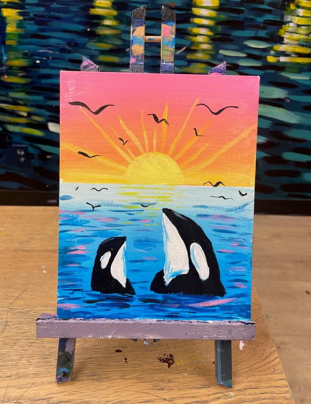 Summer Deal! August Family Paint Night "Orcas"