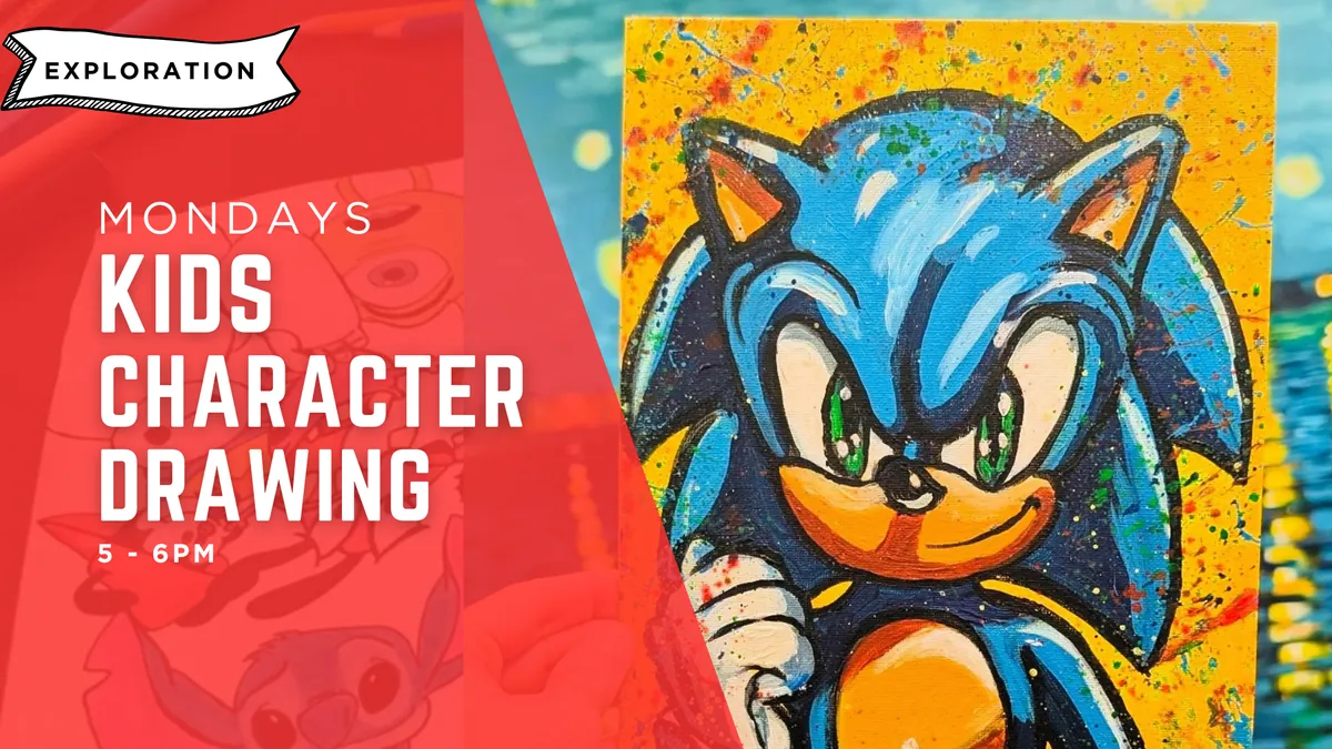 Nov-Dec Kids Character Drawing: Bring Imagination to Life! (Mondays, 5-6pm), 6 weeks | Exploration