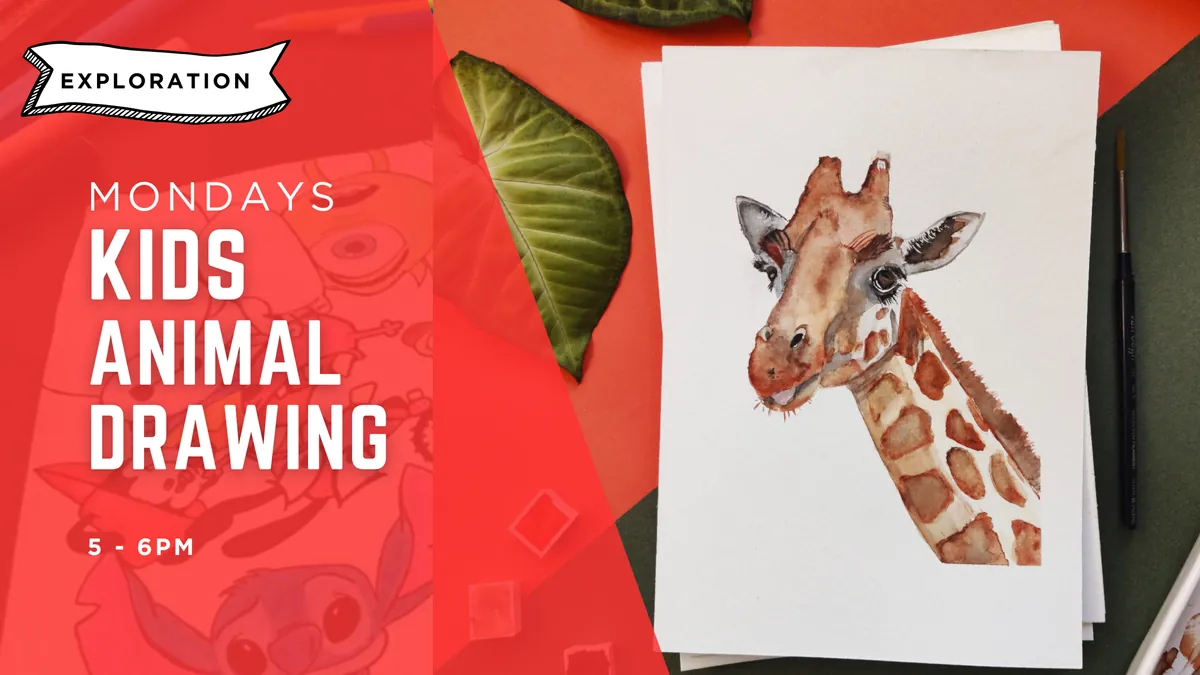 [JAN - MAR] Kids Animal Drawing - Learn to Draw Your Favourite Creatures | Ages 5-8 | Mondays 5-6pm | 5 Weeks | Exploration