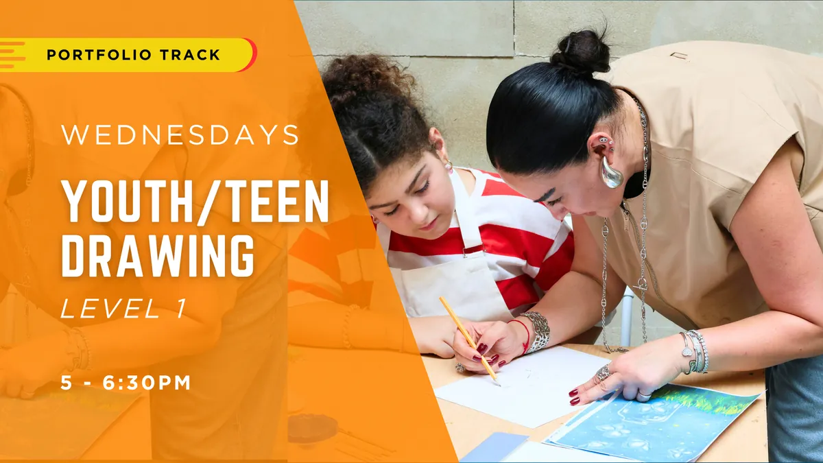 [JAN - MAR] Drawing Level 1 - Intermediate Techniques & Observational Mastery | Ages 8+ | Wednesdays 5-6:30pm | 10 Weeks | Portfolio Track