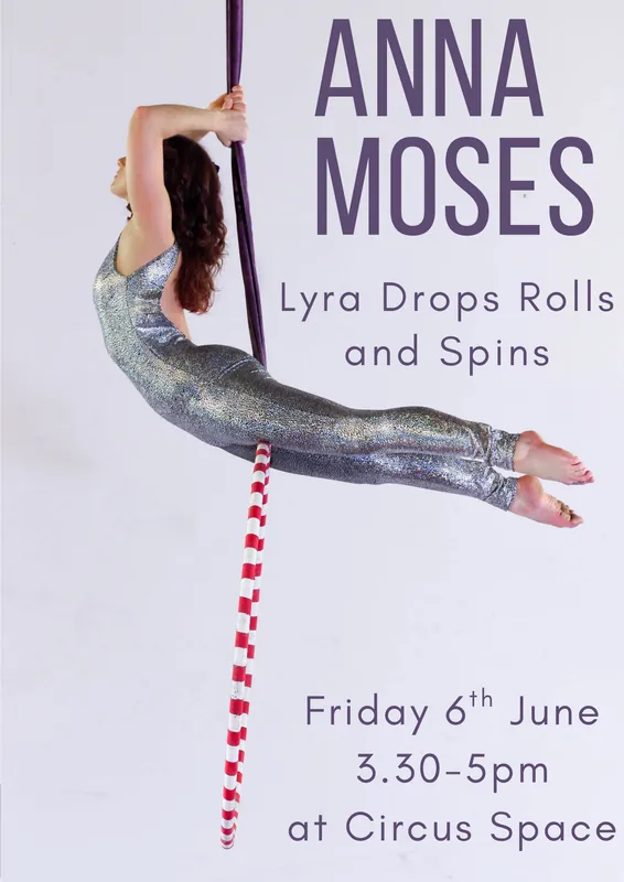 WORKSHOP (FRI 6TH JUNE)  LYRA / AERIAL HOOP with Anna: June 6th (8 - 16 yrs)