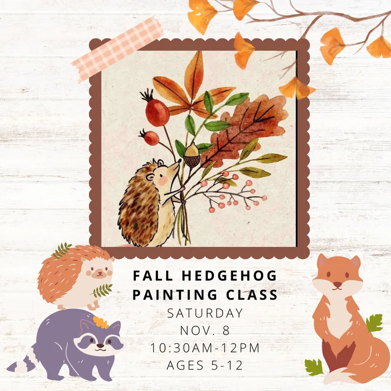 Fall Hedgehog Painting