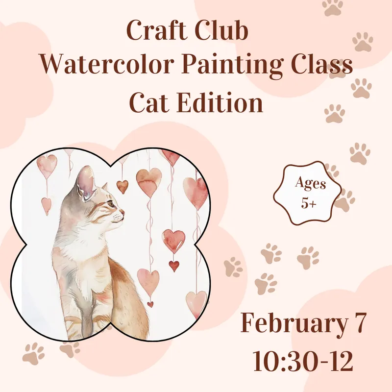 Craft Club: Water Color Painting Class for Kids: Cat Edition