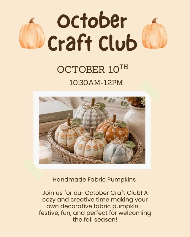 Craft Club: Handmade Fabric Pumpkins
