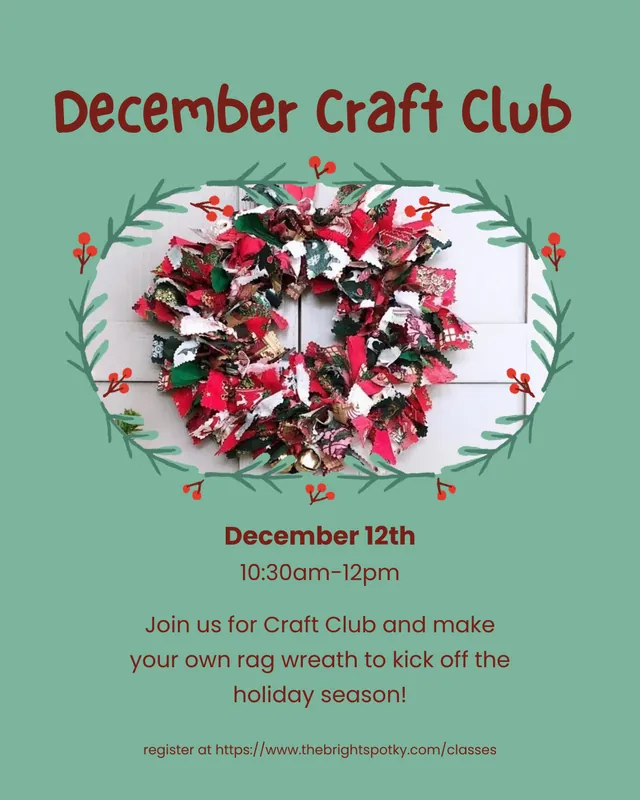 December Craft Club: Rag Wreath