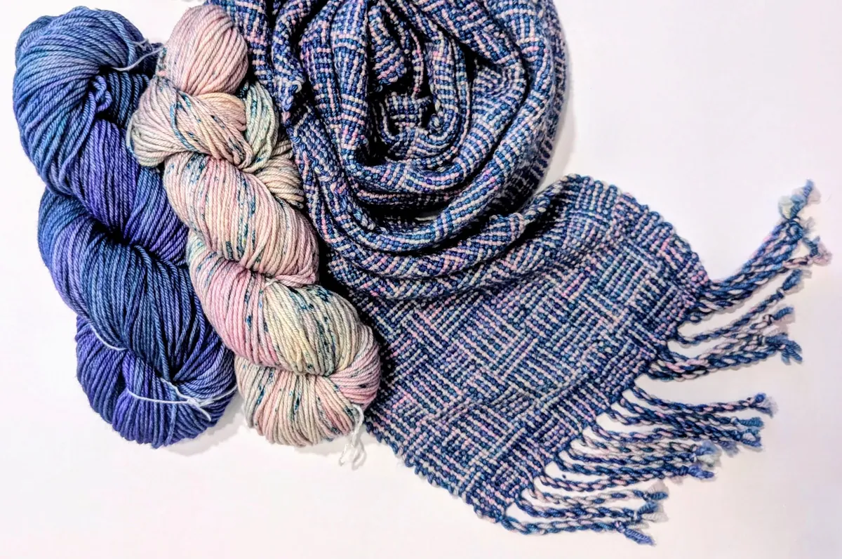 C2026-16 Next Steps Rigid Heddle:  Log Cabin Scarf & Luxury Yarns with Kelly Walsh