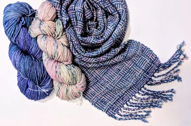 C2026-16 Next Steps Rigid Heddle:  Log Cabin Scarf & Luxury Yarns with Kelly Walsh