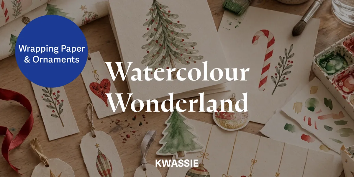 Watercolour Wonderland: Wrapping Paper & Ornaments