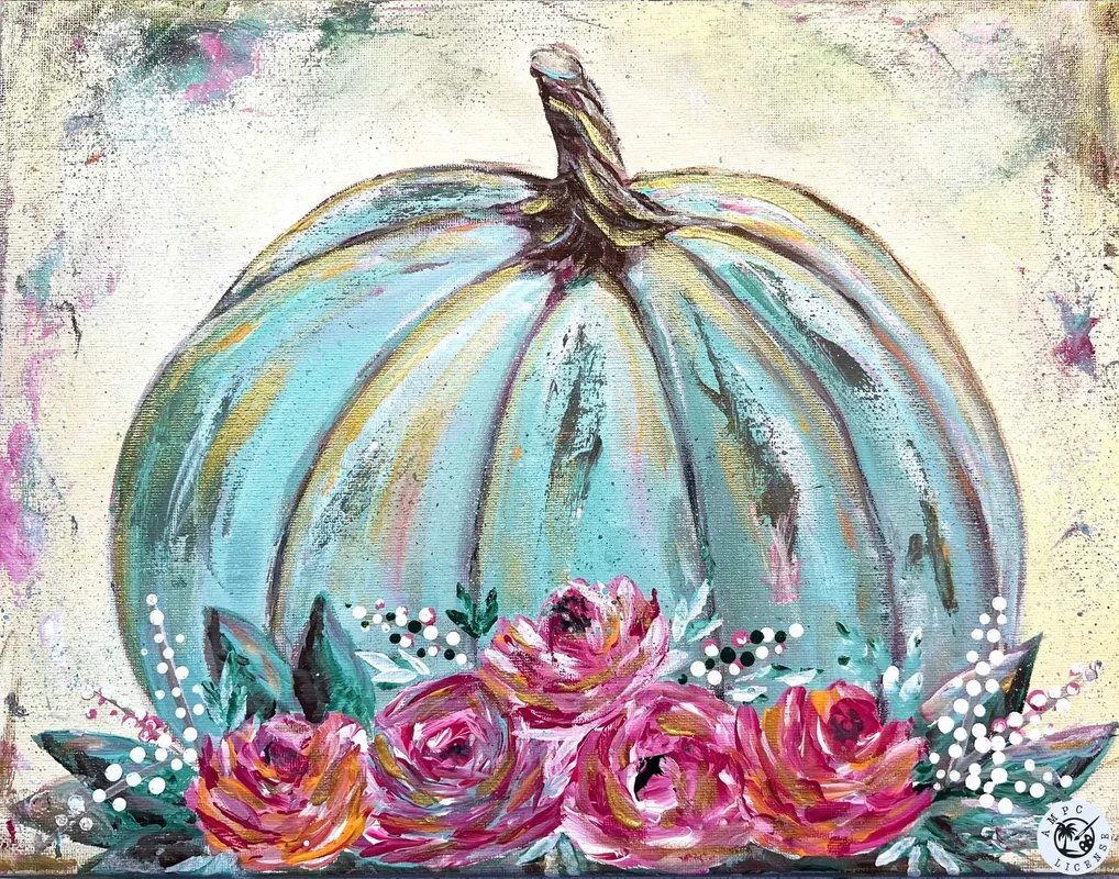 Rustic Pumpkin Canvas Painting