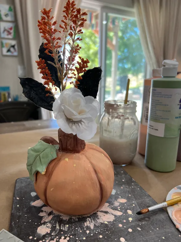 Clay Pumpkin Vase