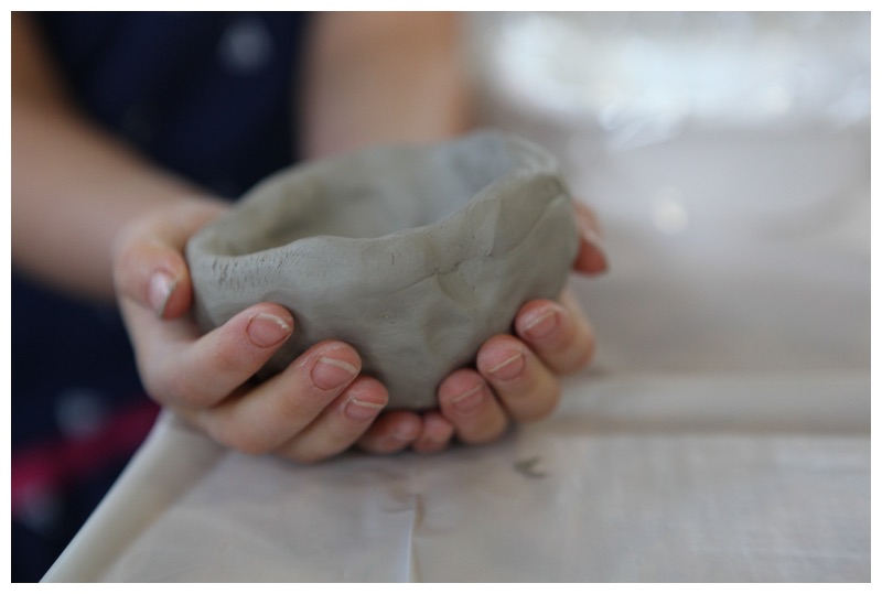 Lively Lidded Clay Snowman!