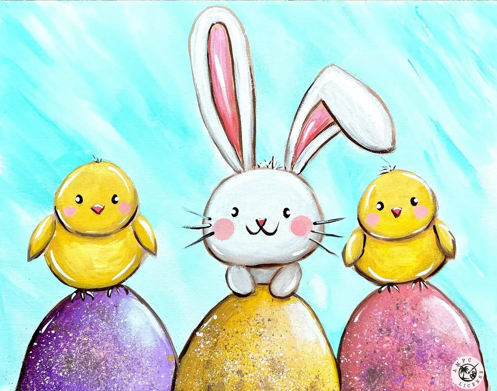 "Springtime Friends" Canvas Painting/All Ages