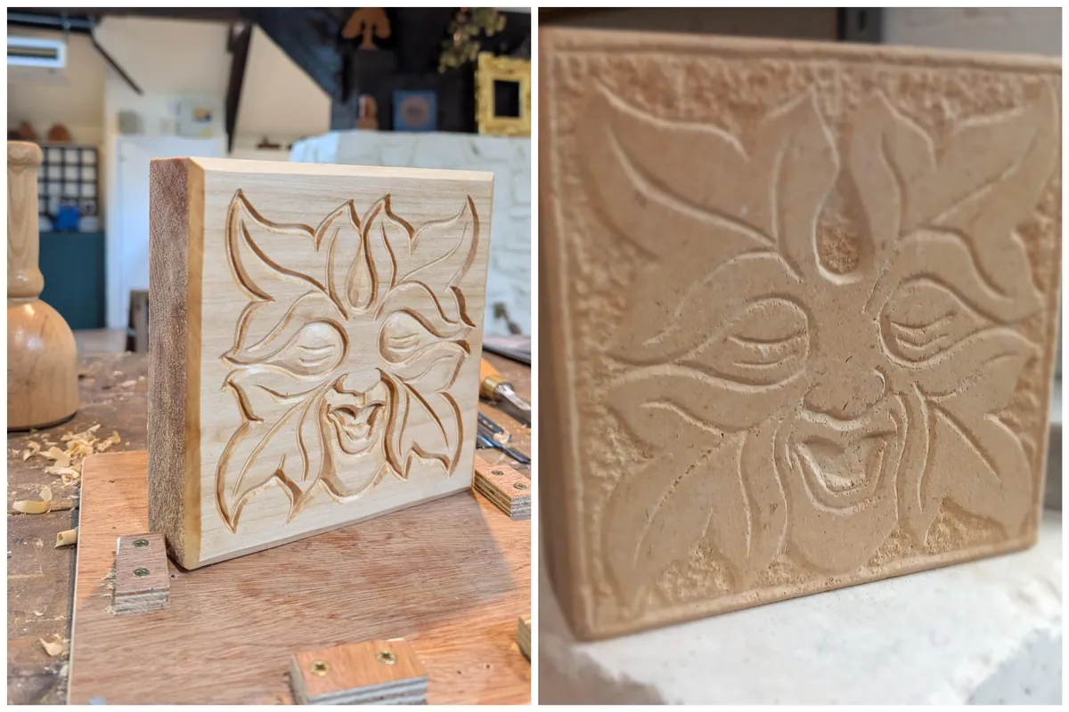 One-day introduction to wood and stone carving - Greenman