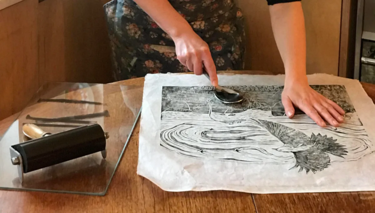 One-day Linocut workshop with Courtney Arnold