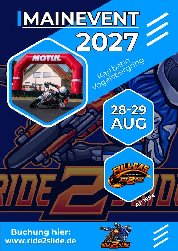Das Mainevent des Jahres auf der Kartbahn Vogelsbergring in Wächtersbach  Leih-Pitbikes und eigene Pitbikes sowie Pocketbikes