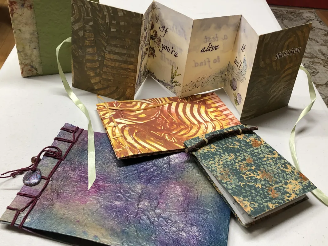 Senior Art: Handmade books Using Creative Papers
