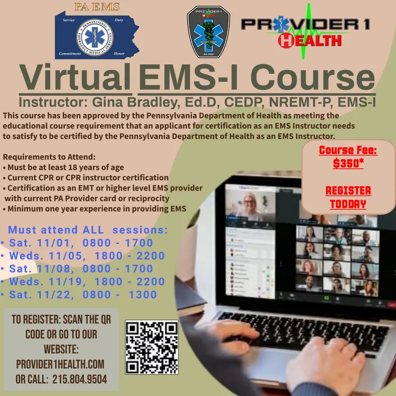 EMSI - Emergency Medical Services Instructor Methodology - (Virtual)