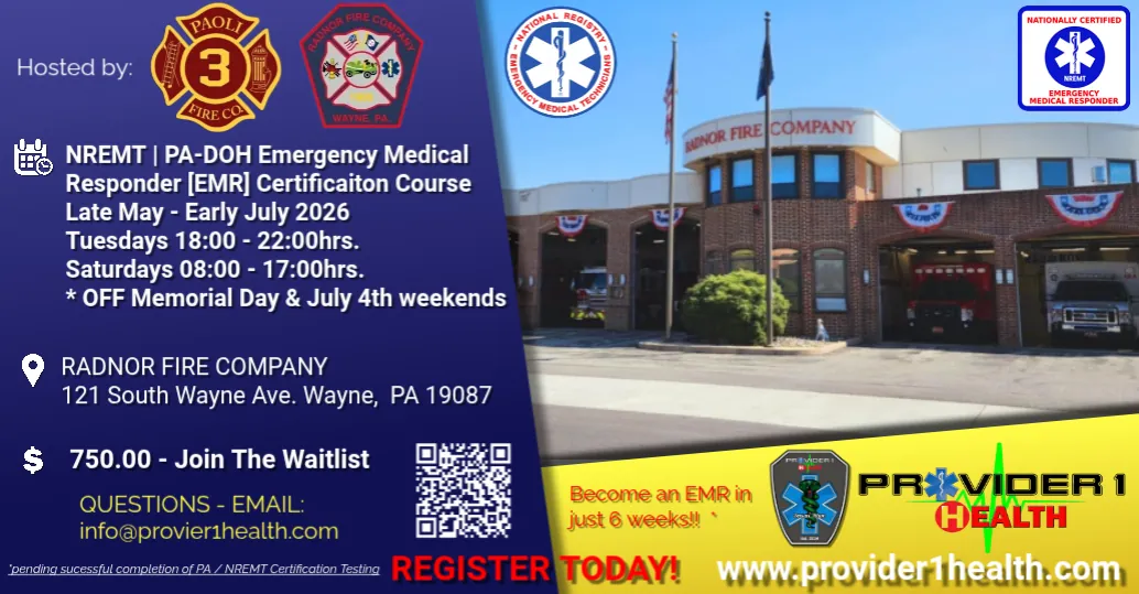 NREMT Emergency Medical Responder [EMR] - Waitlist