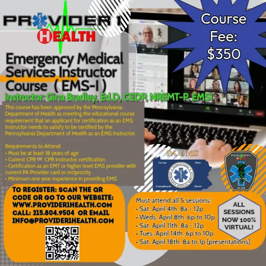 EMSI - Emergency Medical Services Instructor Methodology - (Virtual)