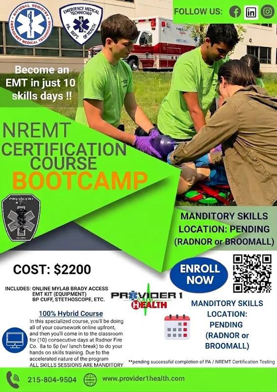 June/August 2027 "BOOTCAMP" - NREMT Initial Certification Program