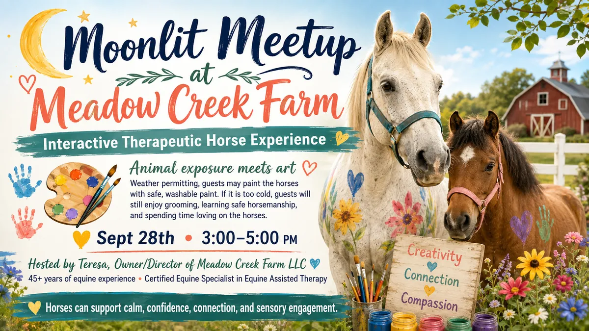 Moonlit Meetup at Meadow Creek Farm-Interactive Horse Event